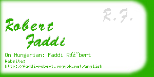 robert faddi business card